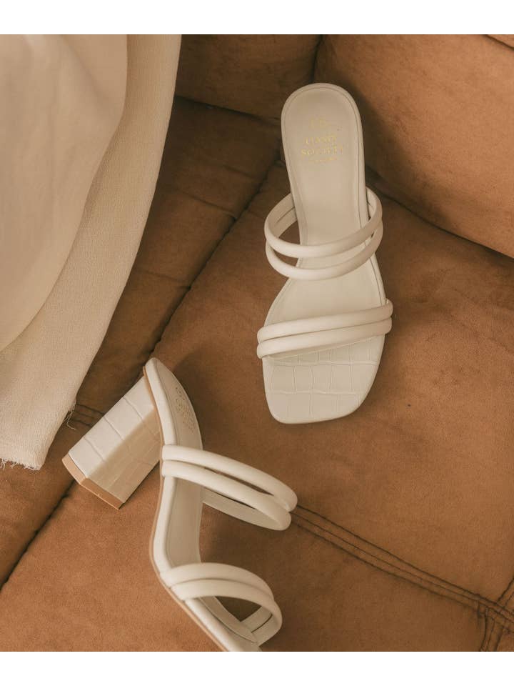 Angela Strappy Block Heel - Distractions Clothing