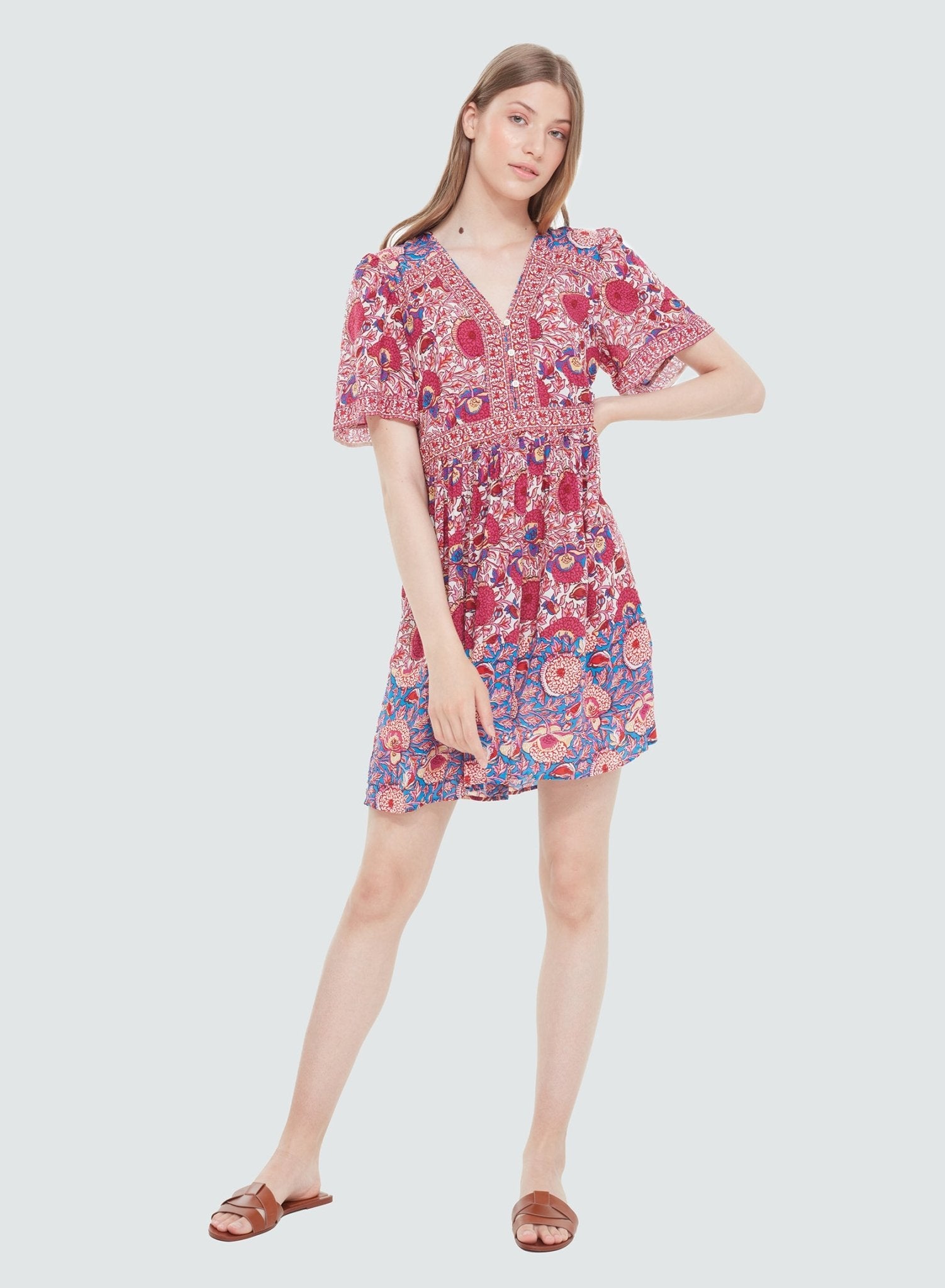 Ariana Floral Mini Dress - Distractions Clothing