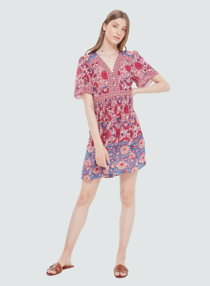 Ariana Floral Mini Dress - Distractions Clothing
