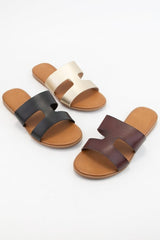 Arianna Side cutout Sandal - Distractions Clothing