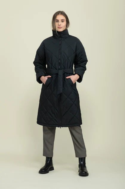 Arie Long Quilted Coat - Distractions Clothing