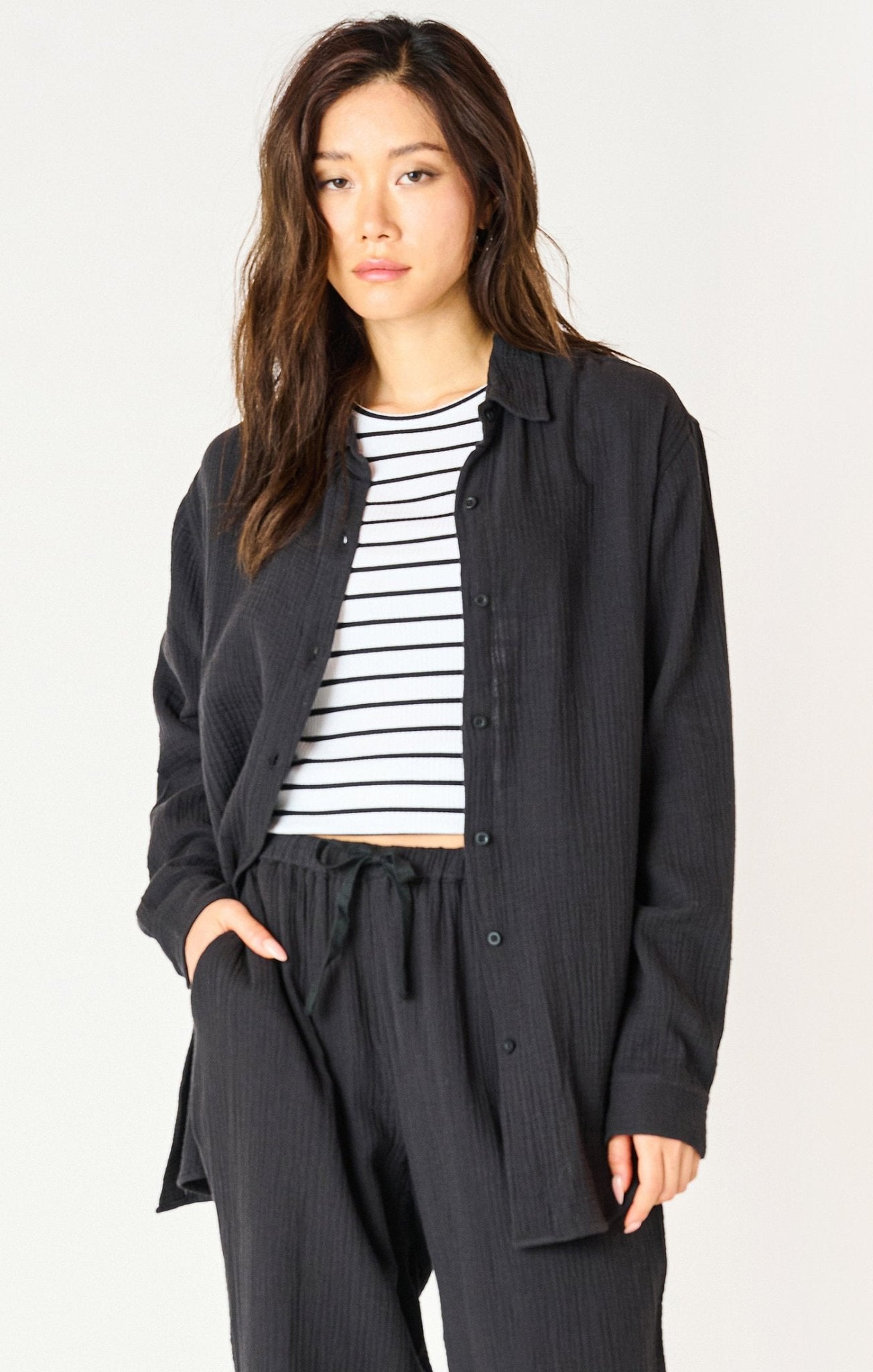 Ava Button Up Blouse - Distractions Clothing