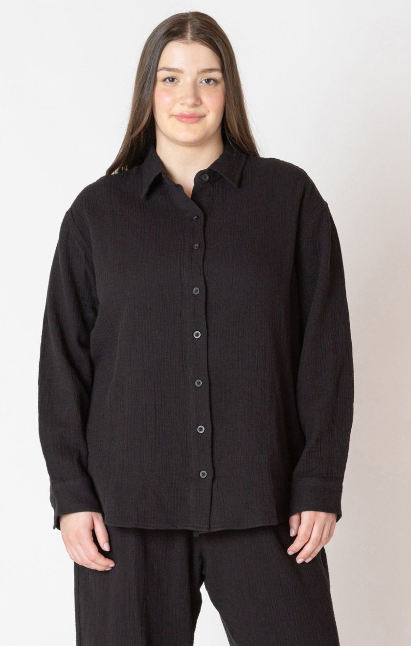Ava Curvy Button Up Blouse - Distractions Clothing