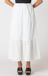 Belle Eyelet Maxi Skirt - Distractions Clothing