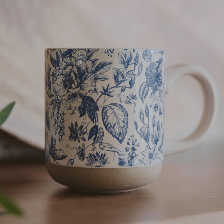 Blue Delft Stoneware Coffee Mug - Distractions Clothing
