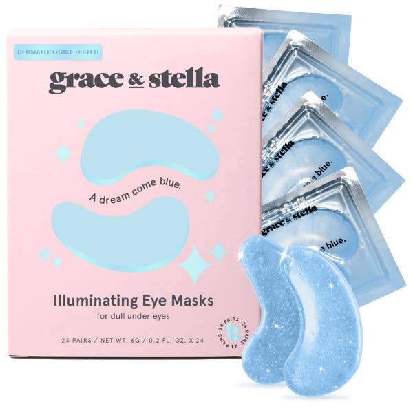 Blue Illuminating Under Eye Masks - Distractions Clothing- grace and Stella 