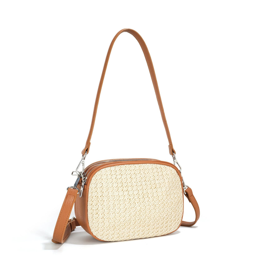 Bobbi Raffia Crossbody Bag - Distractions Clothing
