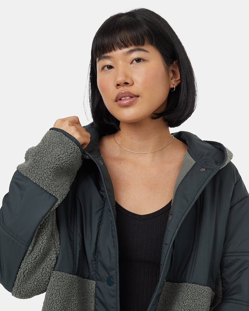Boucle Full Snap Hoodie - Distractions Clothing