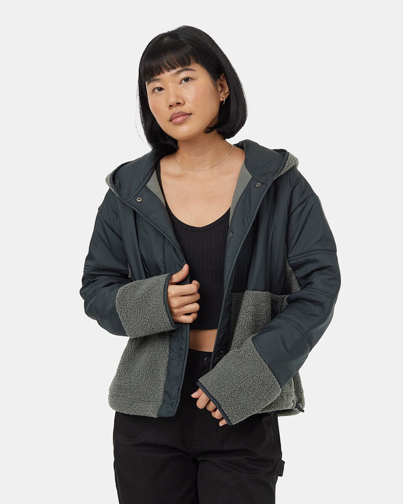 Boucle Full Snap Hoodie - Distractions Clothing