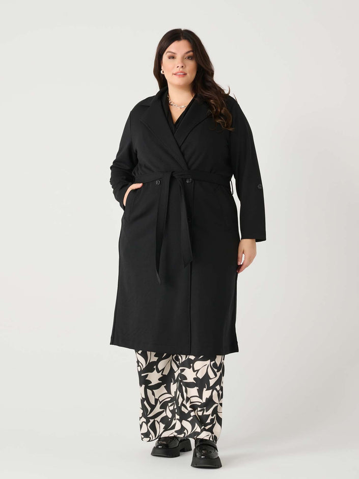 Brooklyn Curvy Knit Trench - Distractions Clothing