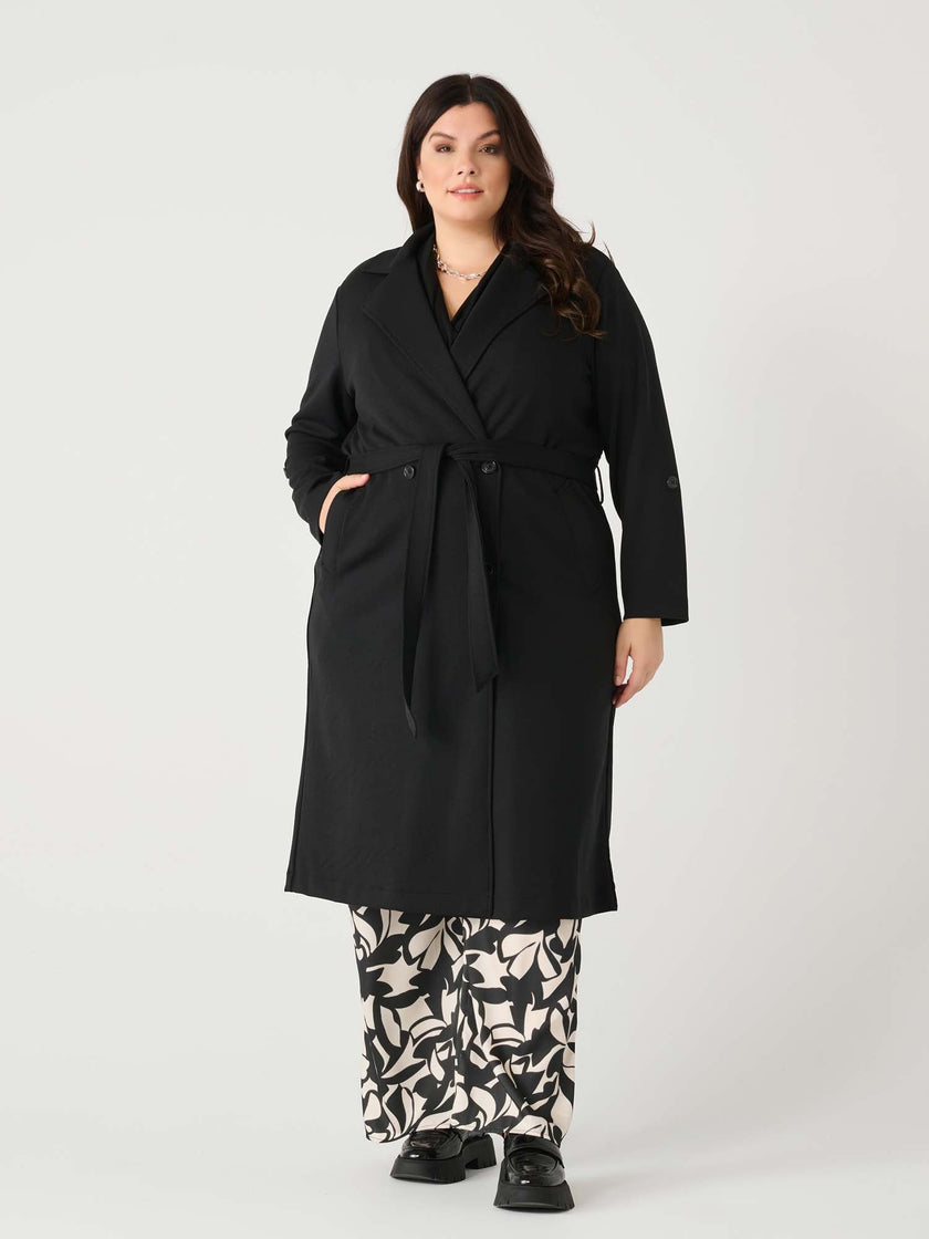 Brooklyn Curvy Knit Trench - Distractions Clothing