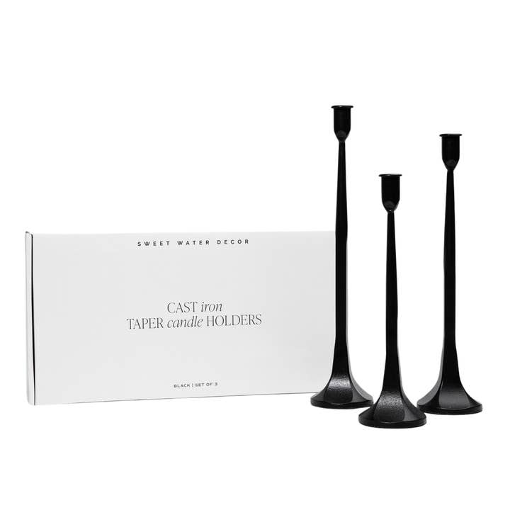 Cast Iron Taper Candle Holder - Distractions Clothing