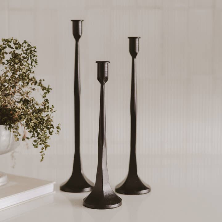 Cast Iron Taper Candle Holder - Distractions Clothing