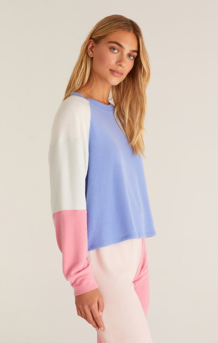 Color Block Raglan Top - Distractions Clothing