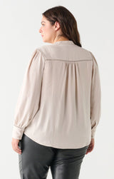 Crochet Insert Curvy Blouse - Distractions Clothing