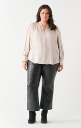 Crochet Insert Curvy Blouse - Distractions Clothing