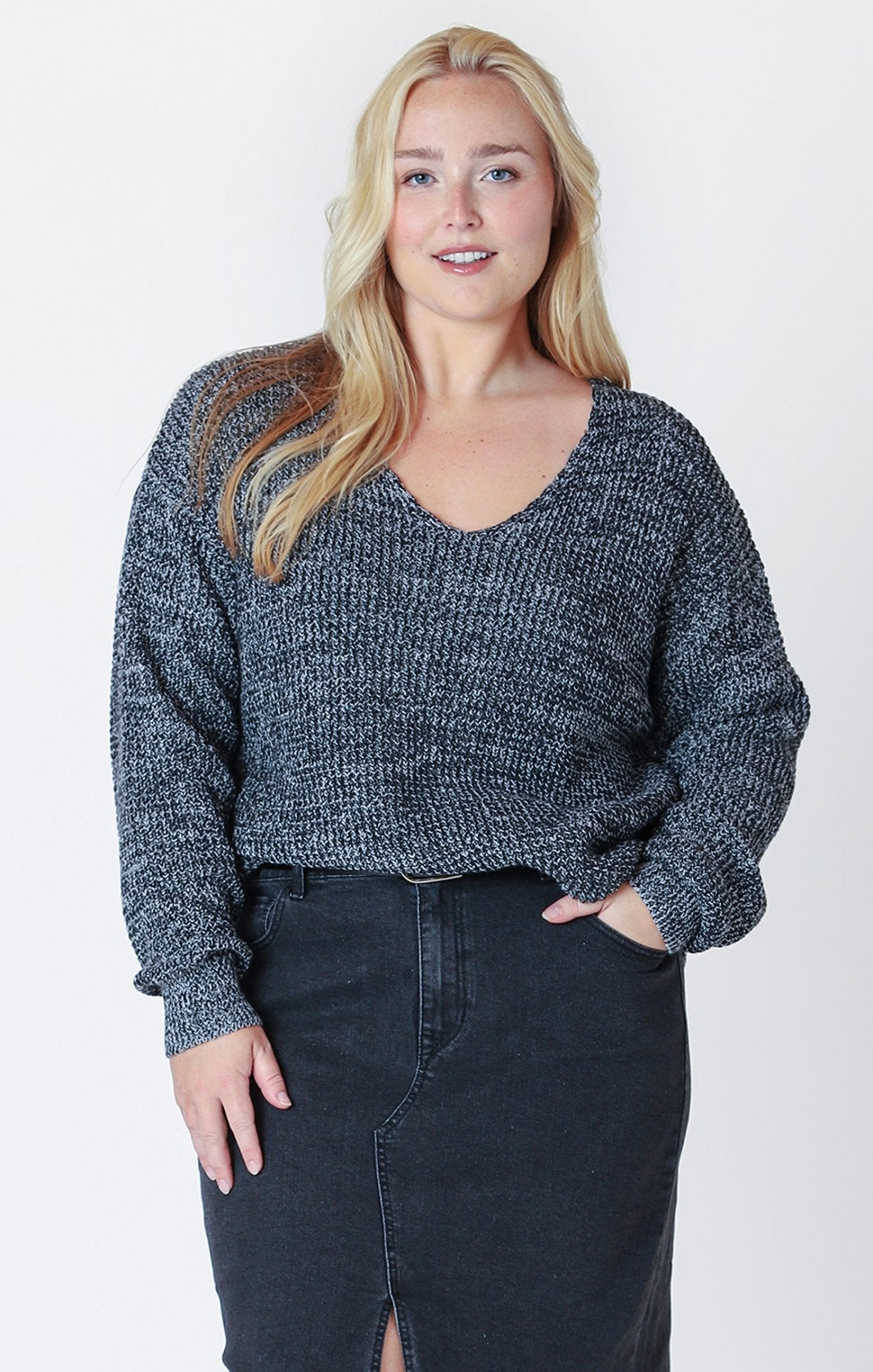 Curvy Jada Knit Sweater - Distractions Clothing
