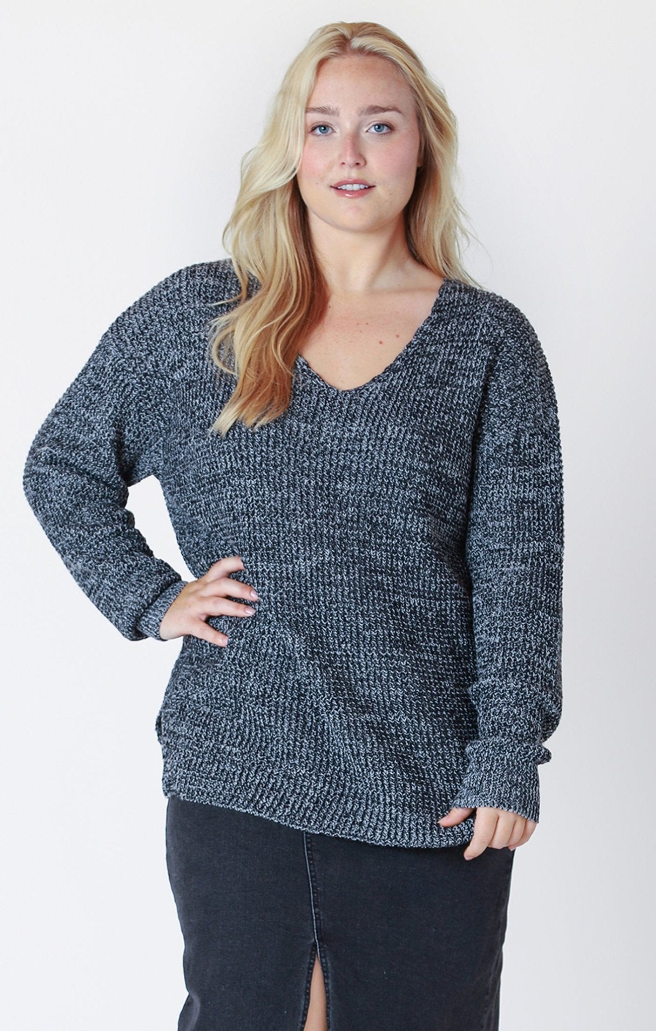 Curvy Jada Knit Sweater - Distractions Clothing