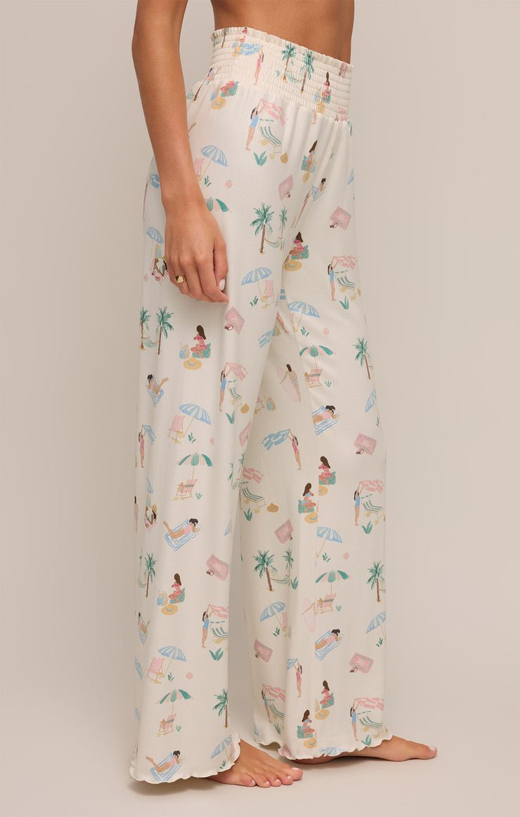 Dawn Smocked Rib Pant - Distractions Clothing