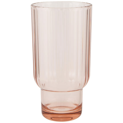 Acrylic Fluted Highball Glass - Blush Pink Danica
