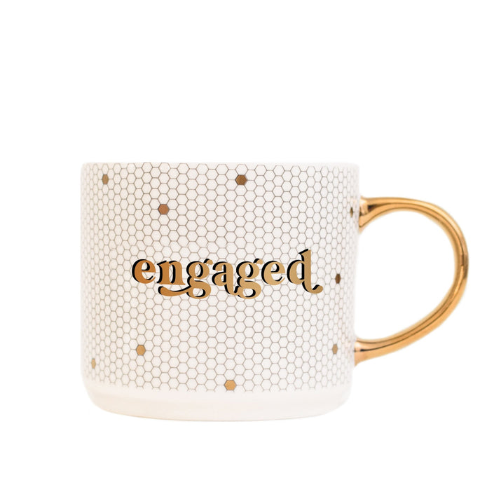 Engaged Gold Tile Coffee Mug - Distractions Clothing