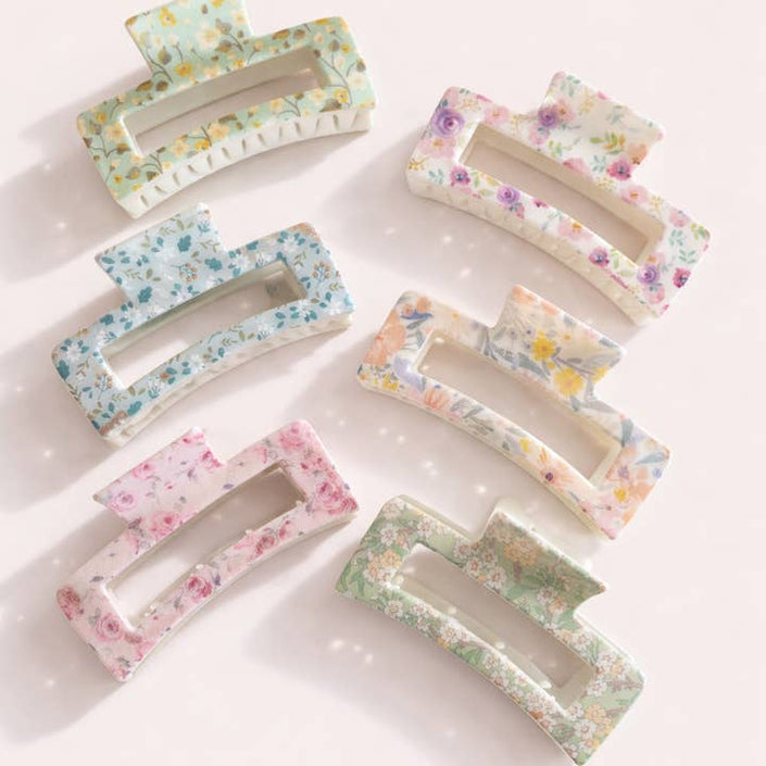 Floral Assorted Claw Clips