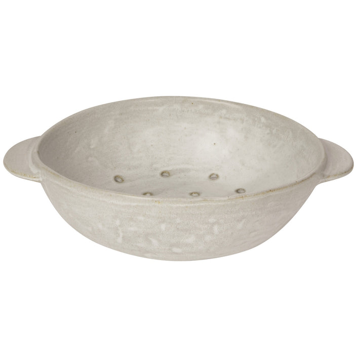 Heirloom Ivory Stoneware Fruit Bowl 9 Inch Danica