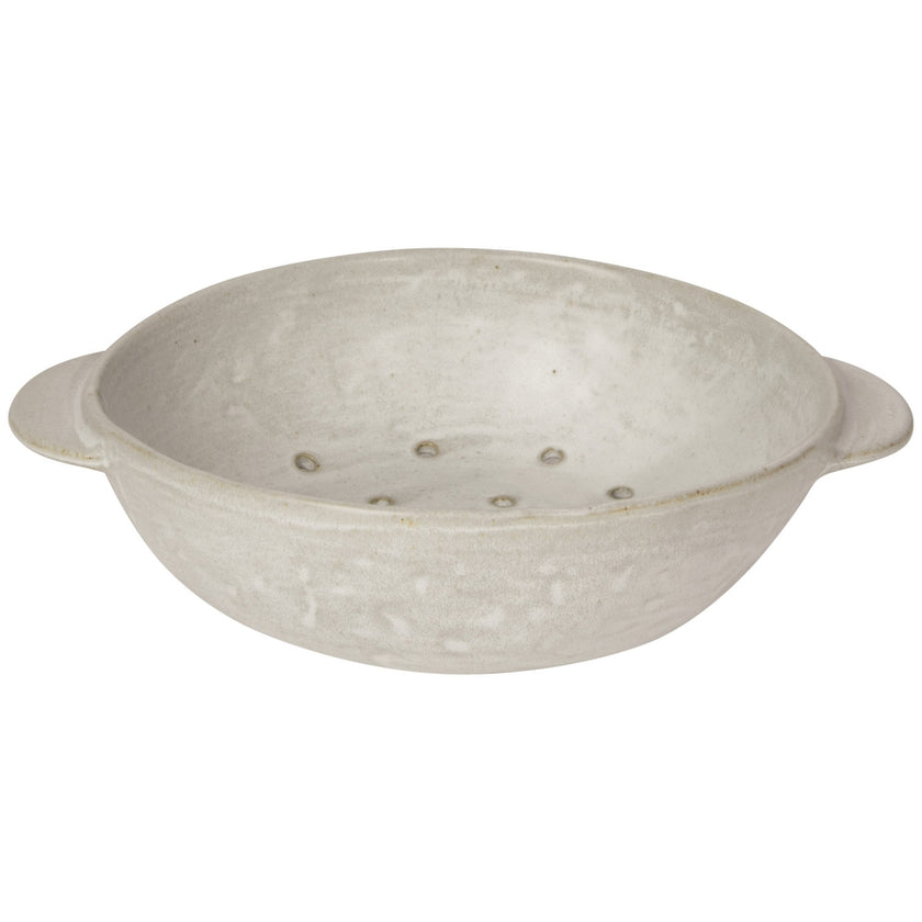 Heirloom Ivory Stoneware Fruit Bowl 9 Inch Danica