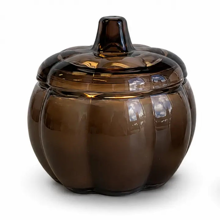 Glass Pumpkin Candle