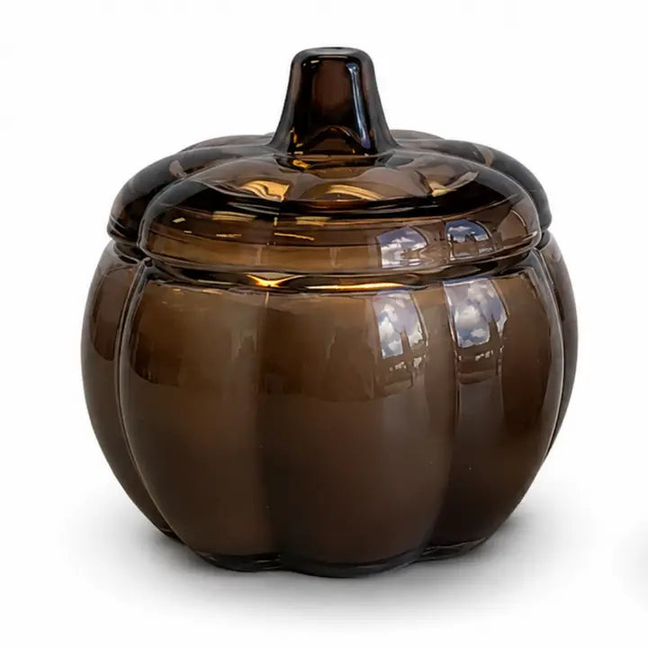 Glass Pumpkin Candle