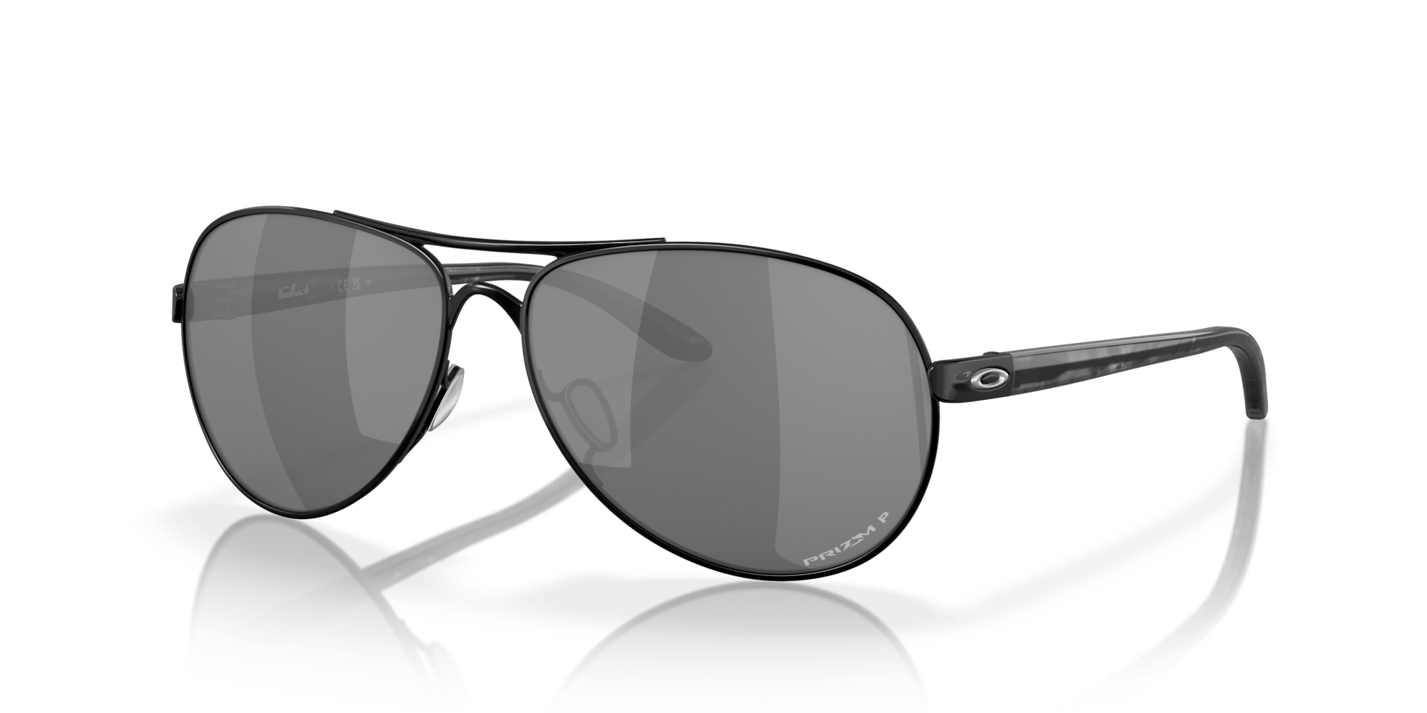 Feedback Polished Black Prizm Polarized Sunglasses - Distractions Clothing