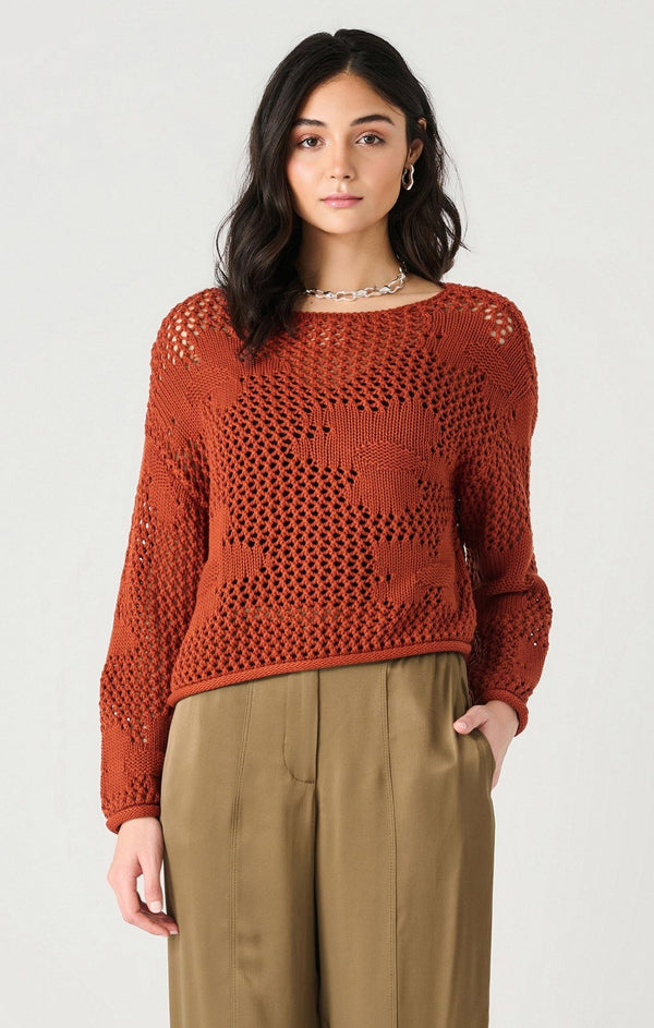 Floral Crochet Sweater - Distractions Clothing