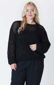 Floral Curvy Crochet Sweater - Distractions Clothing