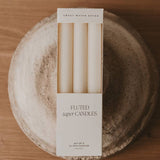 Fluted Taper Candles set of 3 - Distractions Clothing