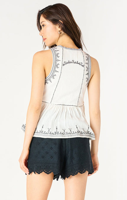 Georgia Embroidered Top - Distractions Clothing