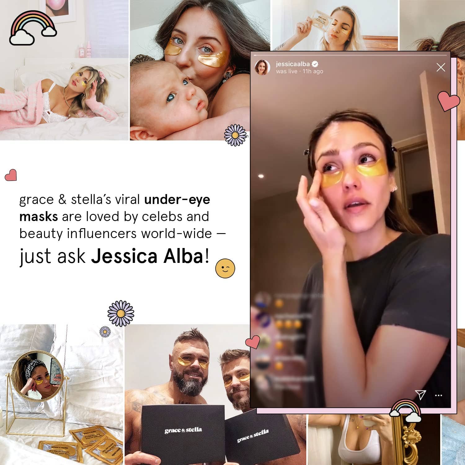 Gold Energizing Under Eye Masks - Distractions Clothing