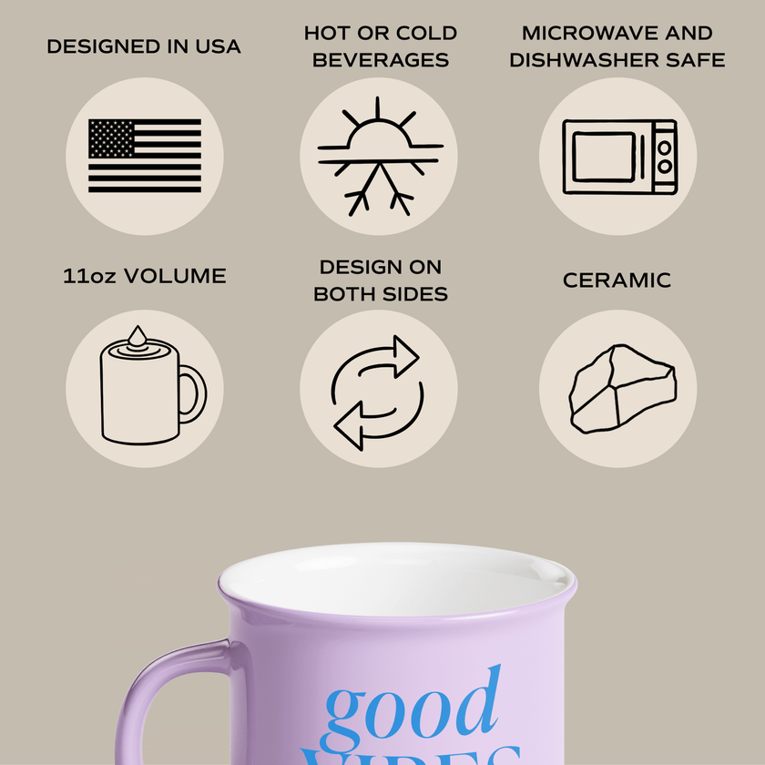 Good Vibes Only Campfire Coffee Mug - Distractions Clothing