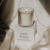 Happy Birthday Ribbed Candle - Distractions Clothing
