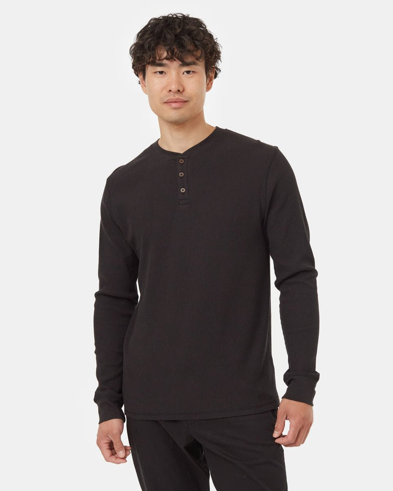 Henley Waffle Longsleeve - Distractions Clothing