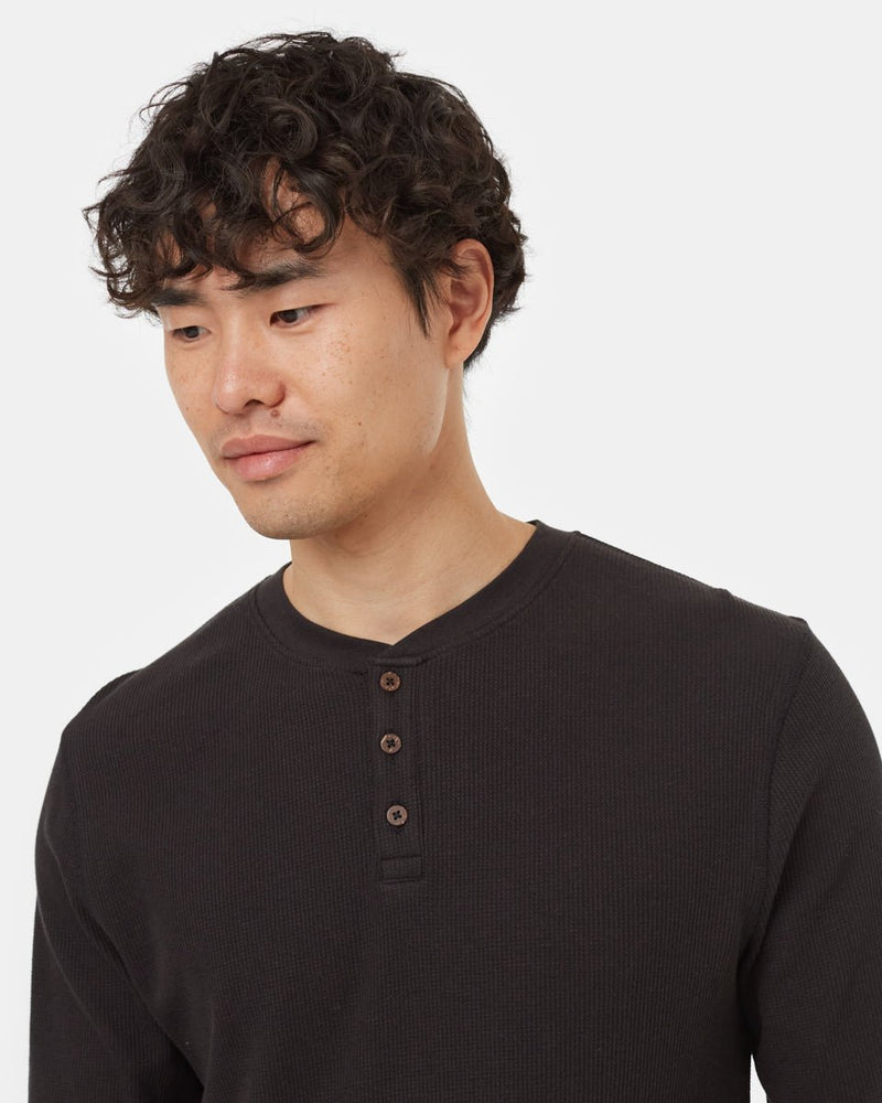 Henley Waffle Longsleeve - Distractions Clothing