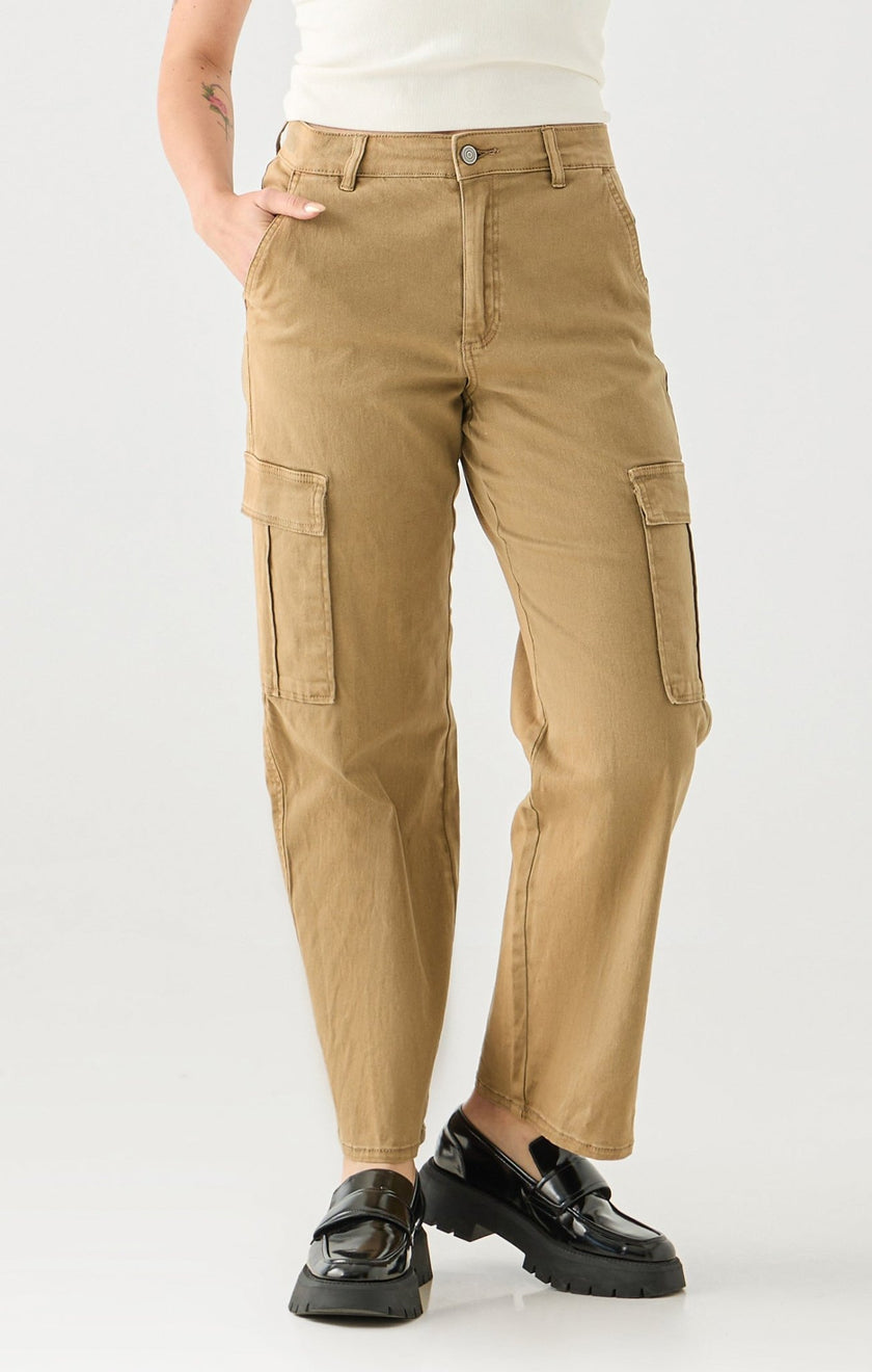 High Rise Straight Leg Cargo Pant - Distractions Clothing