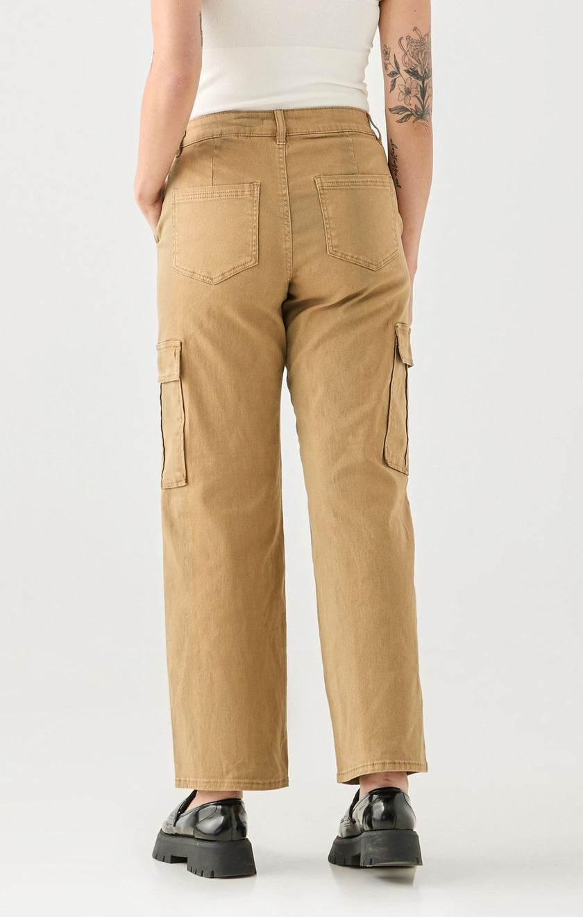 High Rise Straight Leg Cargo Pant - Distractions Clothing