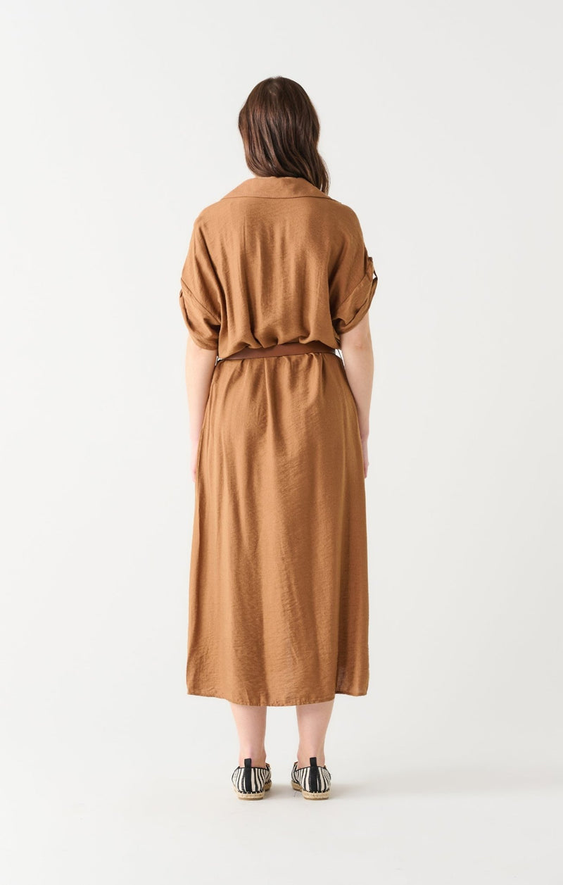 Isabella Belted Midi Dress - Distractions Clothing