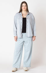 Jacey Knit Denim Shirt - Distractions Clothing