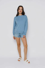 Jenna Luxe Fleece Crew - Distractions Clothing