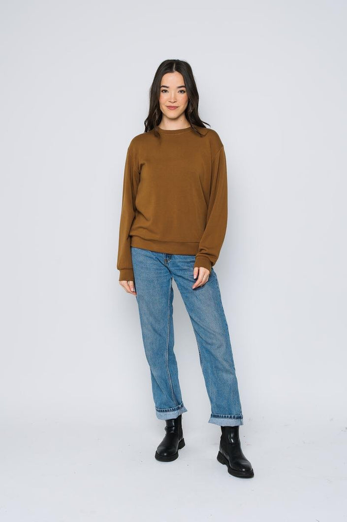 Jenna Luxe Fleece Crew - Distractions Clothing