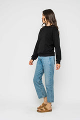 Jenna Luxe Fleece Crew - Distractions Clothing