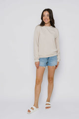 Jenna Luxe Fleece Crew - Distractions Clothing