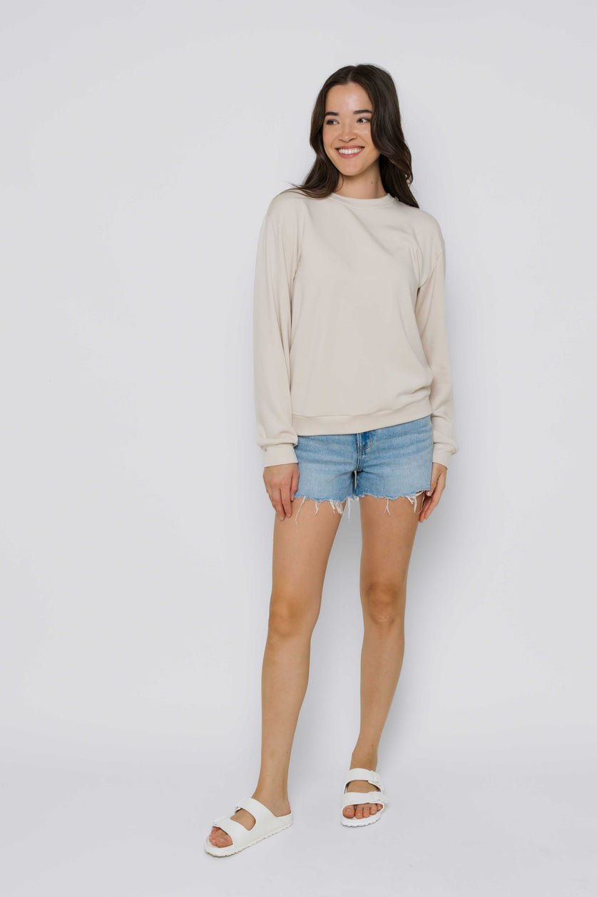 Jenna Luxe Fleece Crew - Distractions Clothing