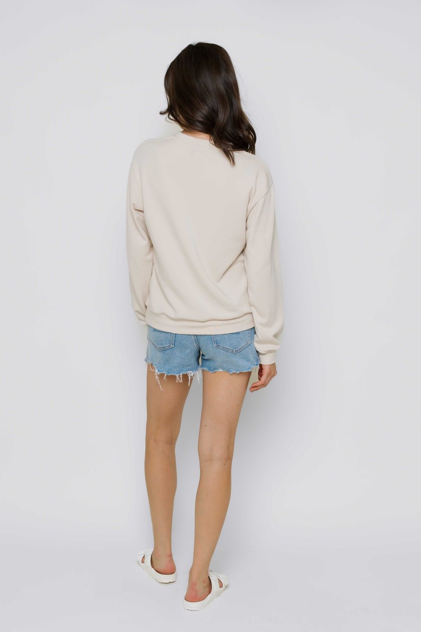 Jenna Luxe Fleece Crew - Distractions Clothing